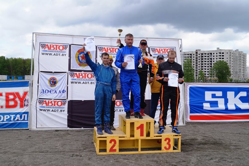 1 место - РСТК Заря, 2 место - РСТК Заря-1, 3 место -  3 место - РУСЦ ДОСААФ (трековые автогонки, 24.05.2015)
